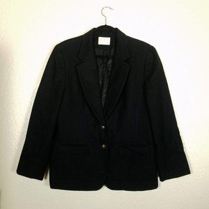Pendleton Wool Black Blazer Jacket Gold Buttons